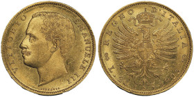 Vittorio Emanuele III 1900-1946
20 Lire Aquila Sabauda, Roma, 1903 R, AU 6.45 g.
Ref : Cud. 1238c (R2) ,MIR 1125c, Pag. 663, Fr. 24 Conservation : PCG...
