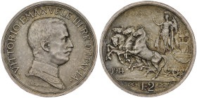 Vittorio Emanuele III 1900-1946
2 Lire 1914 PROVA, Roma, AG 10
Ref : Luppino 188
Conservation : NGC MS 64 MATTE. Top Pop: le plus beau connu. FDC