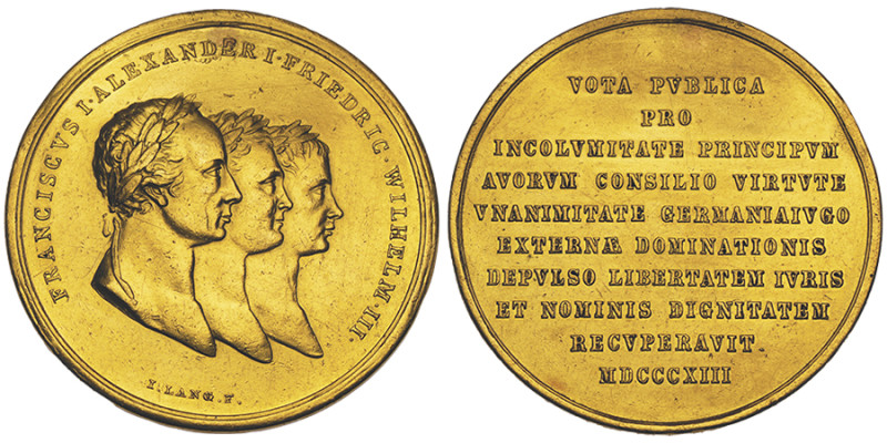 Alexandre Ier 1801-1825
Médaille d'Or au poids de 10 ducats, création de l'Alli...