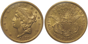20 Dollars Liberty, San Francisco, 1871 S, AU 33,43 g.
Ref : Fr. 175
Conservation : PCGS AU 55