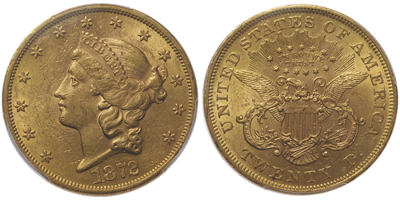 20 Dollars Liberty, Philadelphia, 1872, AU 33,43 g.
Ref : Fr. 174
Conservation :...