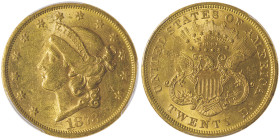 20 Dollars Liberty, San Francisco, 1873 S, CLOSE 3, AU 33,43 g.
Ref : Fr. 175
Conservation : PCGS MS 61