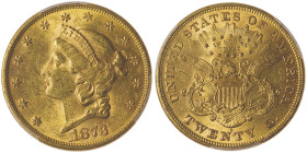 20 Dollars Liberty, San Francisco, 1873 S, OPEN 3, AU 33,43 g.
Ref : Fr. 175
Conservation : PCGS MS 61