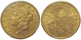 20 Dollars Liberty, Carson City, 1875 CC, AU 33,43 g.
Ref : Fr. 176
Conservation : PCGS AU 55