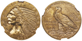 5 Dollars, Denver, 1909 D, AU 8.35 g.
Ref : Fr. 151
Conservation : NGC MS 62