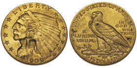 2.5 Dollars , Philadelphia, 1909, AU
Ref : KM#128
Conbservation : presque Superbe