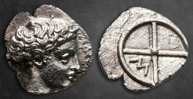 Gaul. Massalia circa 410-380 BC. Obol AR