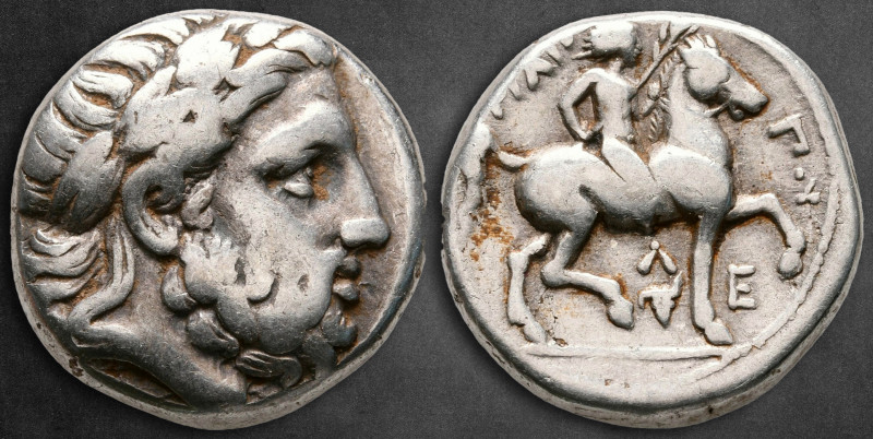 Kings of Macedon. Amphipolis. Philip II of Macedon 359-336 BC. 
Tetradrachm AR...