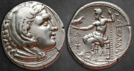 Kings of Macedon. Amphipolis. Kassander 306-297 BC. In the name and types of Alexander III. Struck circa 307-297 BC. Tetradrachm AR