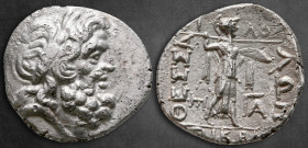 Thessaly. Thessalian League circa 150-50 BC. ΦΙΛΟΚ- (Philokrates) and ΕΠΙΚΡΑ- (Epikrates), magistrates . Stater AR