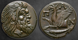 Cimmerian Bosporos. Pantikapaion circa 325-310 BC. Bronze Æ