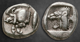 Mysia. Kyzikos circa 480 BC. Diobol AR