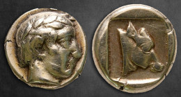 Lesbos. Mytilene circa 454-428 BC. Sixth Stater or Hekte EL