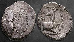 Ionia. Ephesos  circa 340-325 BC. ΙΠΠΩΝΑΞ, magistrate. Tetradrachm AR