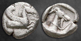 Caria. Halikarnassos  circa 500-400 BC. Obol AR