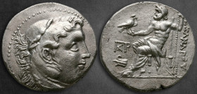 Caria. Knidos   circa 205-190 BC. In the name and types of Alexander III of Macedon. Tetradrachm AR