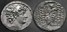 Seleukid Kingdom. Uncertain mint 127 in Cilicia, probably Tarsos. Philip I Philadelphos 95-75 BC. Tetradrachm AR