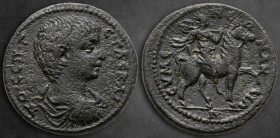Phrygia. Eumeneia - Fulvia. Geta, as Caesar AD 198-209. Bronze Æ