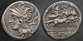 Lucius Appuleius Saturninus 104 BC. Rome. Denarius AR