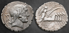 Q. Antonius Balbus 83-82 BC. Rome. Serrate Denarius AR