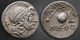 Cn. Lentulus 74 BC. Rome. Denarius AR
