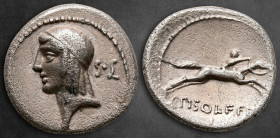 C. Piso L. f. Frugi 61 BC. Rome. Denarius AR
