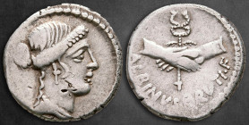 Albinus Bruti f 48 BC. Rome. Denarius AR