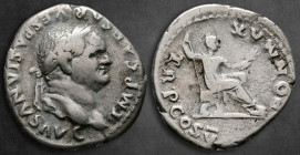 Vespasian AD 69-79. Rome. Denarius AR