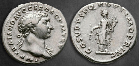 Trajan AD 98-117. Rome. Denarius AR