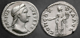 Sabina. Augusta AD 128-137. Rome. Denarius AR