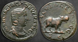 Otacilia Severa AD 244-249. Rome. Sestertius Æ