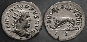 Philip I Arab AD 244-249. Saecular Games/1000th Anniversary of Rome issue. Rome. Antoninianus AR