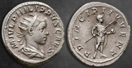 Philip II, as Caesar AD 244-246. Rome. Antoninianus AR