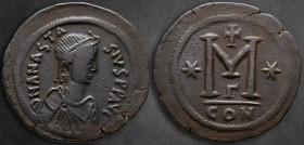 Anastasius I AD 491-518. Constantinople. Follis or 40 Nummi Æ