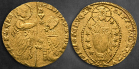 Crusaders. Chios. Maona Society AD 1347-1385. Imitating Venice issue of Andrea Dandolo. Ducat AV