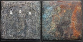 Commercial Weight circa AD 500-700.  Æ. Half Pound – Six Ounce Square