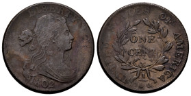U.S. Coins. Draped Bust Cents. 1 cent. 1802. Philadelphia. (Km-22). Ae. 10,81 g. Rara. Almost VF/VF. Est...200,00. 

Spanish Description: Estados Un...