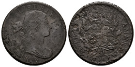 U.S. Coins. Draped Bust Cents. 1 cent. 1806. Philadelphia. (Km-22). Ae. 10,70 g. Corrosion removed on reverse. Almost VF/F. Est...50,00. 

Spanish D...