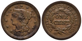 U.S. Coins. Braided Hair Cents. 1 cent. 1849. Philadelphia. Ae. 10,74 g. Almost XF/Choice VF. Est...70,00. 

Spanish Description: Estados Unidos. Br...