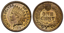 U.S. Coins. Indian Cents. 1 cent. 1862. Philadelphia. (Km-90). 4,63 g. Original luster. Attractive specimen. Scarce in this grade. Mint state. Est...2...