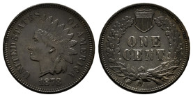 U.S. Coins. Indian Cents. 1 cent. 1878. Philadelphia. (Km-90a). Ae. 3,01 g. Dark patina. Almost XF. Est...250,00. 

Spanish Description: Estados Uni...