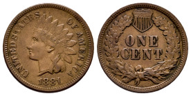U.S. Coins. Indian Cents. 1 cent. 1881. Philadelphia. (Km-90a). Ae. 3,05 g. Almost XF. Est...30,00. 

Spanish Description: Estados Unidos. Indian Ce...