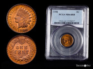 U.S. Coins. Indian Cents. 1 cent. 1900. Philadelphia. (Km-90a). Ae. Slabbed by PCGS as MS 64 RB. PCGS-MS. Est...150,00. 

Spanish Description: Estad...