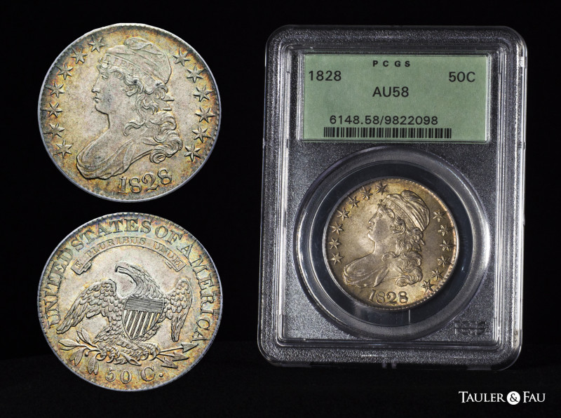 U.S. Coins. Capped Bust Half Dollars. Half dollar. 1828. Philadelphia. (Km-37). ...