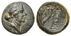 Greek Coins
PHRYGIA. Laodikeia. Ae (Circa 158-138 BC).
Obv: Head of Aphrodite right, wearing stephane.
Rev: ΛAOΔI / KEΩN. cornucopia.
Condition: Very ...