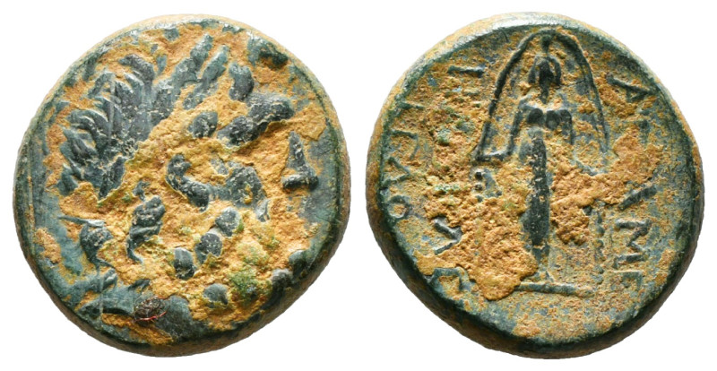 Greek Coins
PHRYGIA. Apameia. Ae (Circa 100-50 BC). Heraklei-, son of Eglo-, egl...
