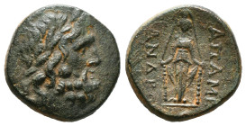Greek Coins
PHRYGIA. Apameia. Ae (Circa 100-50 BC). Heraklei-, son of Eglo-, eglogistes.
Obv: Head of Zeus right, wearing oak wreath.
Rev: AΠΑΜΕΩN / H...