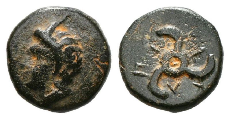 DYNASTS OF LYCIA. Perikles (Circa 380-360 BC). Ae.
Obv: Horned head of Pan left ...
