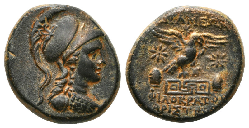Greek Coins
PHRYGIA. Apameia. Ae (Circa 88-40 BC). Philokrates and Aristeos, mag...