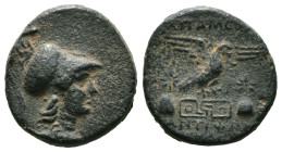 Greek Coins
PHRYGIA. Apameia. Ae (Circa 88-40 BC). Kokos, magistrate.
Obv: Helmeted bust of Athena right.
Rev: AΠΑΜΕΩN / KOKOY.
Eagle alighting right ...